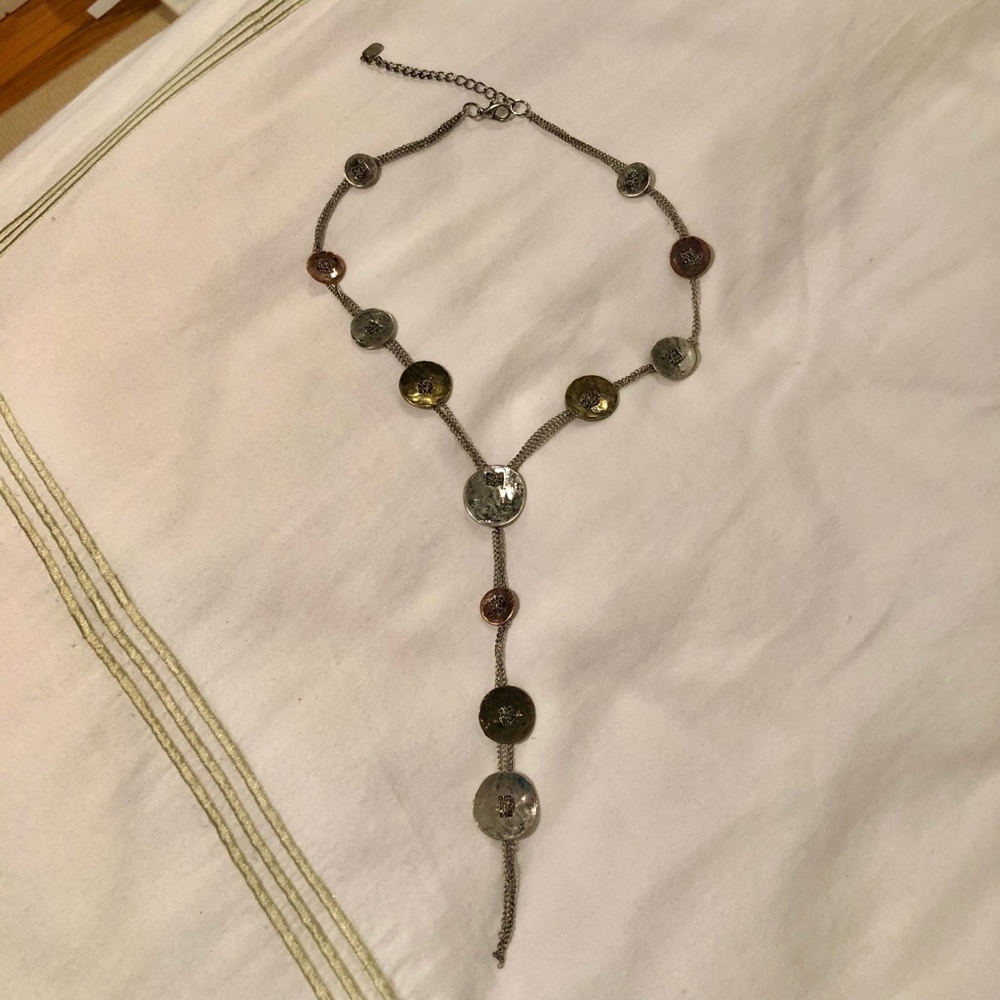 Kole Necklace - Y Shaped - Adjustable - Gold, Silver, Brass